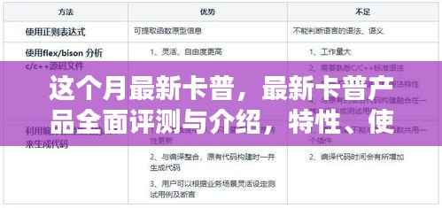 最新卡普产品全面解析,特性、体验、竞品对比及用户群体深度探讨