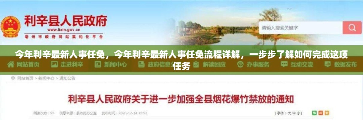 今年利辛人事任免最新动态,流程详解及任务完成步骤指南