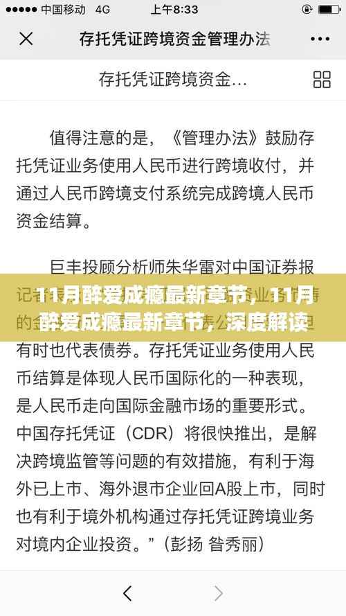 深度解读与观点探讨,最新章节11月醉爱成瘾赏析