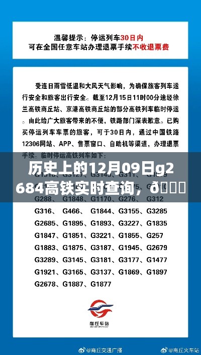 历史上的见证科技奇迹时刻,G2684高铁实时查询系统重磅升级,高铁新时代开启!