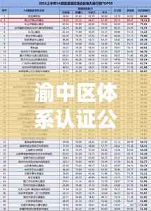 渝中区体系认证公司权威排名榜单及影响力解析