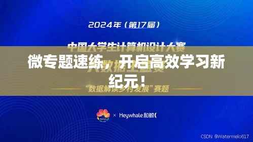 微专题速练，开启高效学习新纪元！
