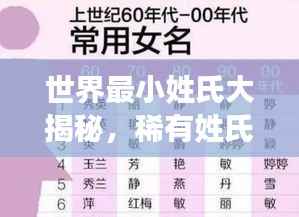 世界最小姓氏大揭秘,稀有姓氏排名榜单揭晓!