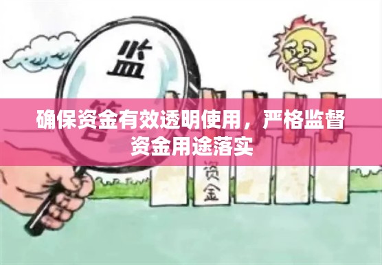 确保资金有效透明使用,严格监督资金用途落实
