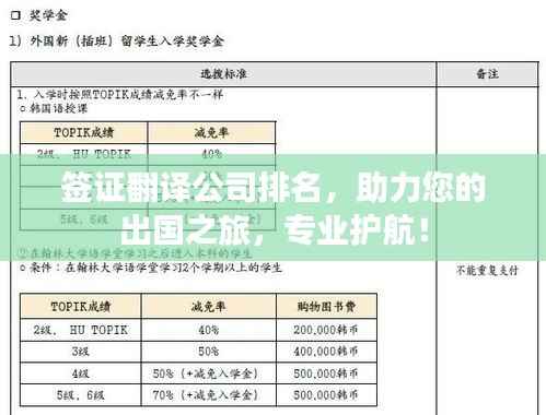 签证翻译公司排名,助力您的出国之旅,专业护航!