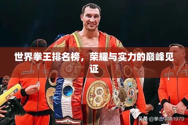 世界拳王排名榜，荣耀与实力的巅峰见证